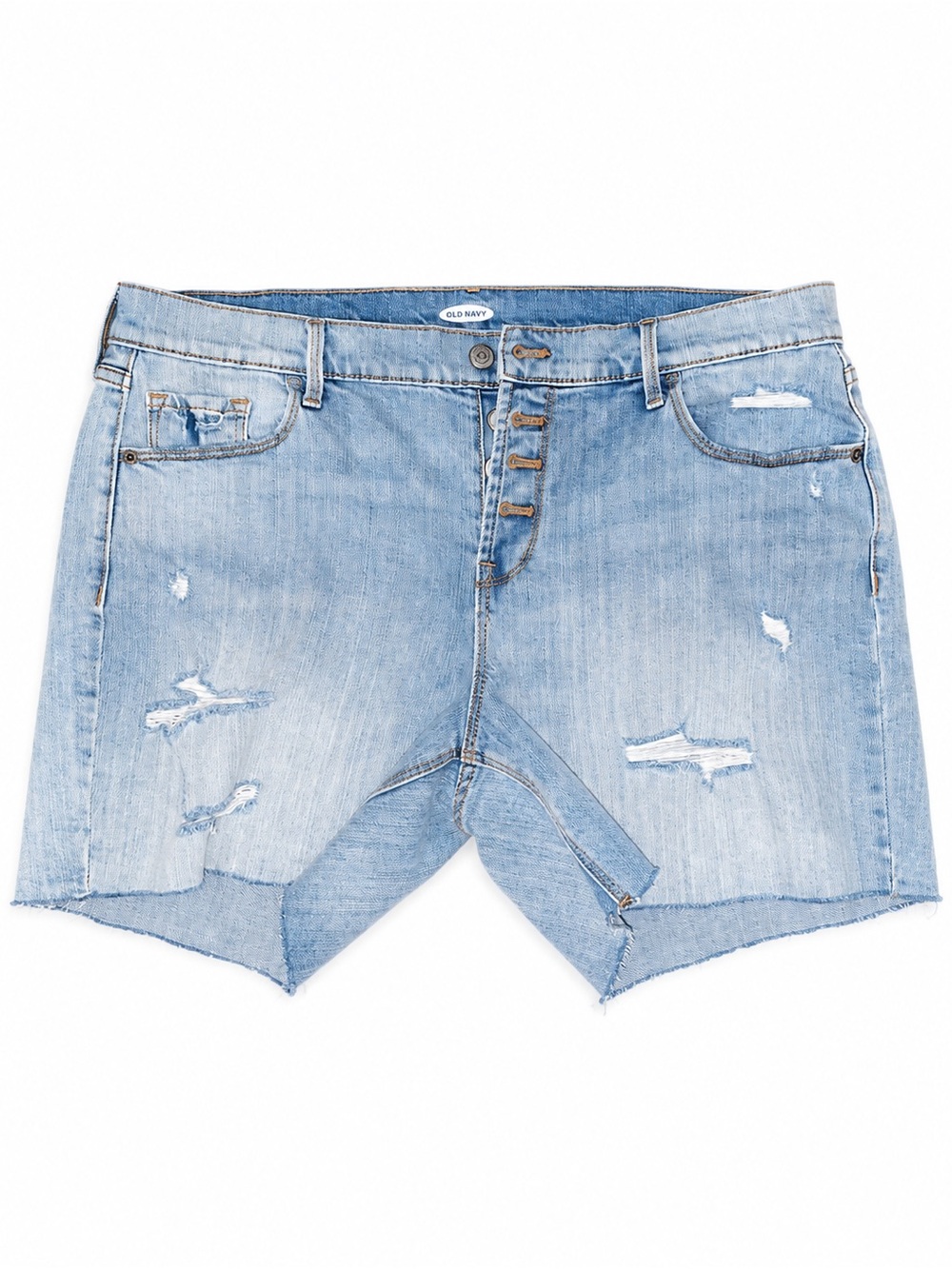 Old Navy High-Waisted Distressed Denim Shorts Light Wash for women